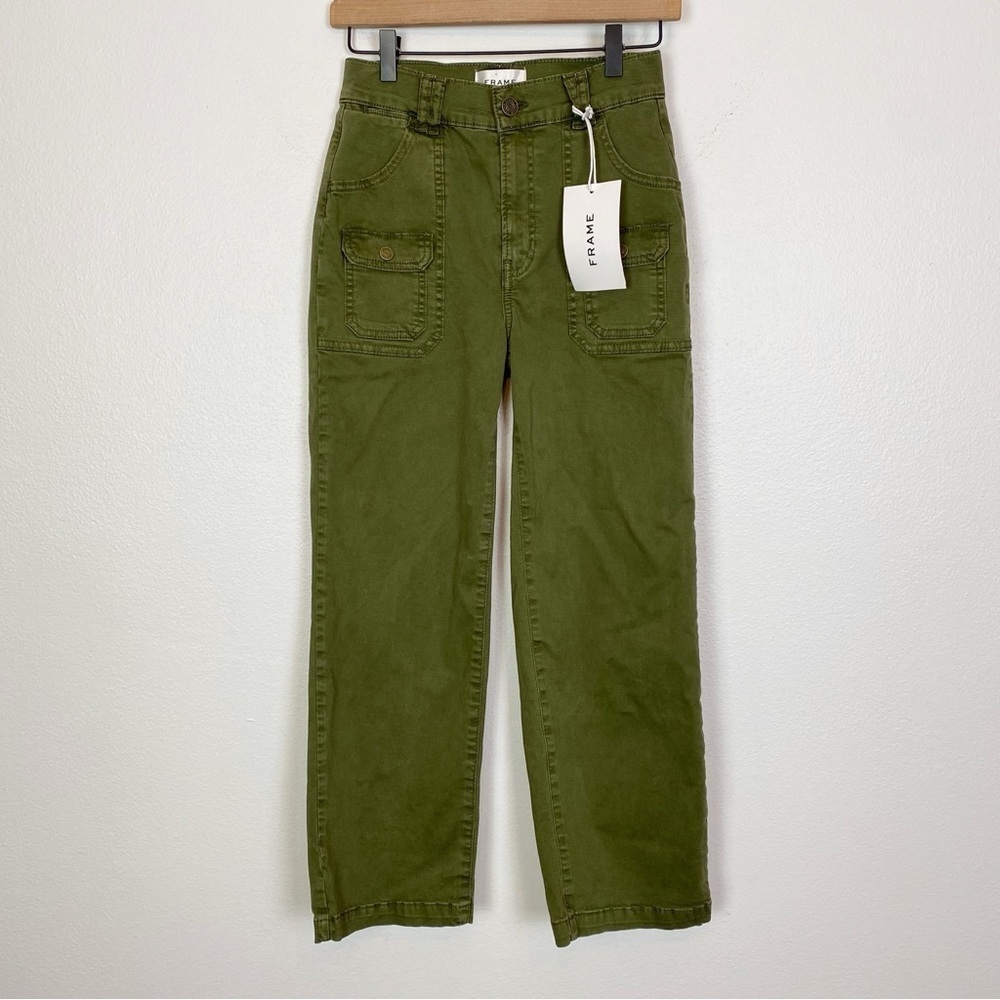 Frame Denim Utility Pocket Pants Green - Picture 7 of 11